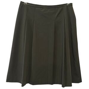 Isabella DeMarco Size 6 Pleated Knee Length A-Line Skirt Black Clueless Workwear